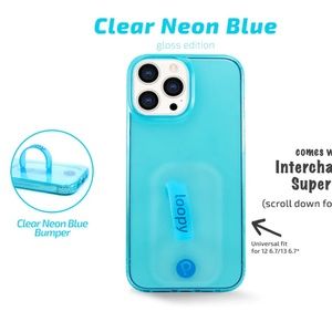 neon blue loopy case iphone 12 pro max